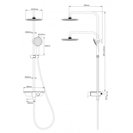 Душевая система WW DP 1020 WT Белый