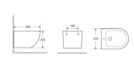 Биде WW  MERZBACH 005 GL-WT подвесное белый глянец