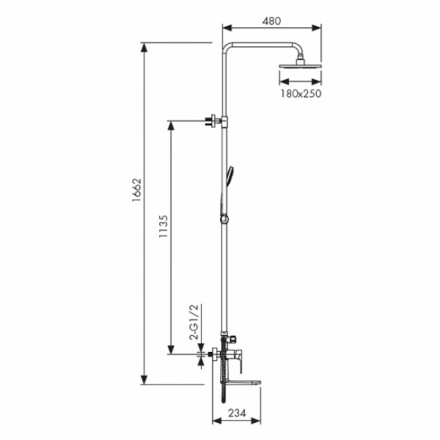 Душевая система KAISER Linear 59182